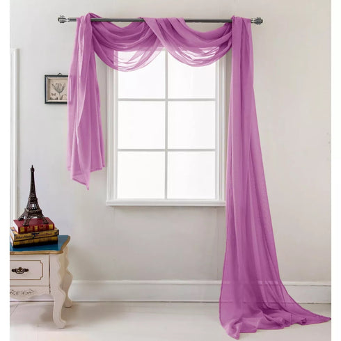 Celine Sheer Window Curtain Scarf 54 x 216 in.